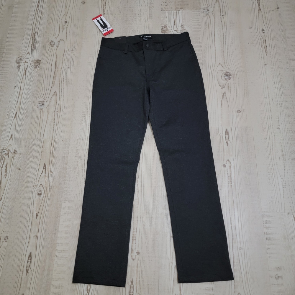 DKNY Jeans Womens Gray Straight-Leg Ponte Pants Minimalist Professional